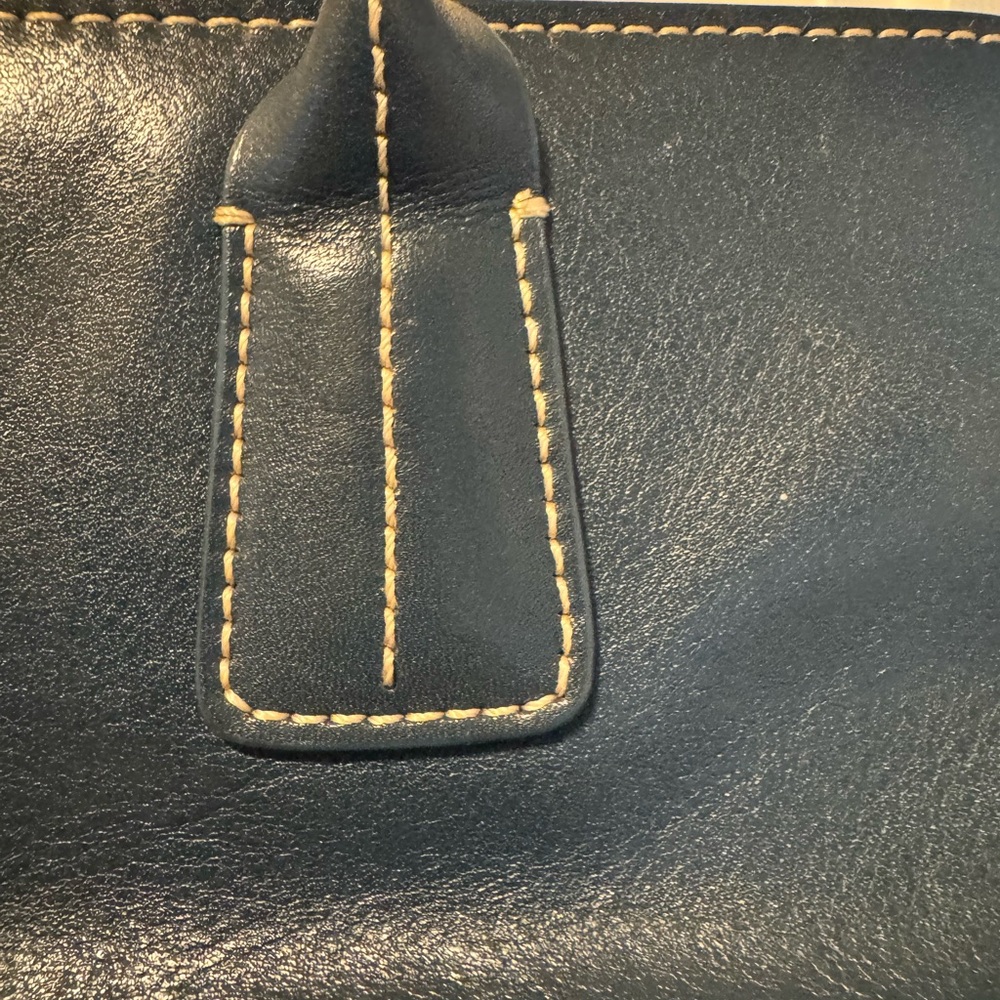 Nordstrom Dark Blue Leather Shoulder Bag - Picture 8 of 10